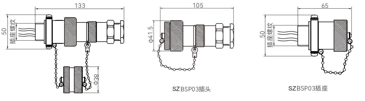 SZBSP03 不锈钢防爆连接器(仪表外壳配套型)